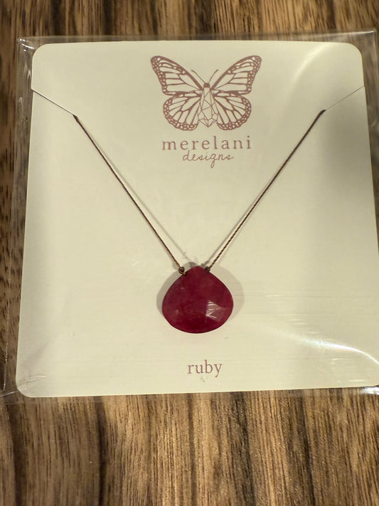 Ruby Teardrop Necklace